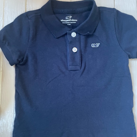Vineyard Vines Boys' Heritage Pique Polo Navy Blue Size 18 24 Months - Picture 4 of 8